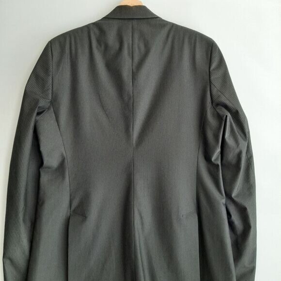 ZARA MAN Cotton Blend Blazer Jacket Pin-Stripe Black Men's Sz 40 R Flawed - Picture 10 of 16